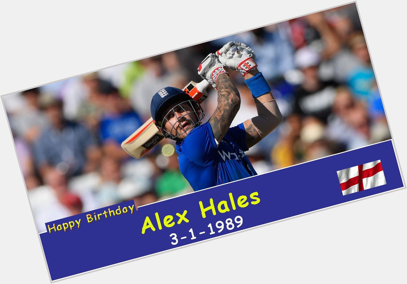 Happy Birthday Alex Hales. The English cricketer turns 28 today.  