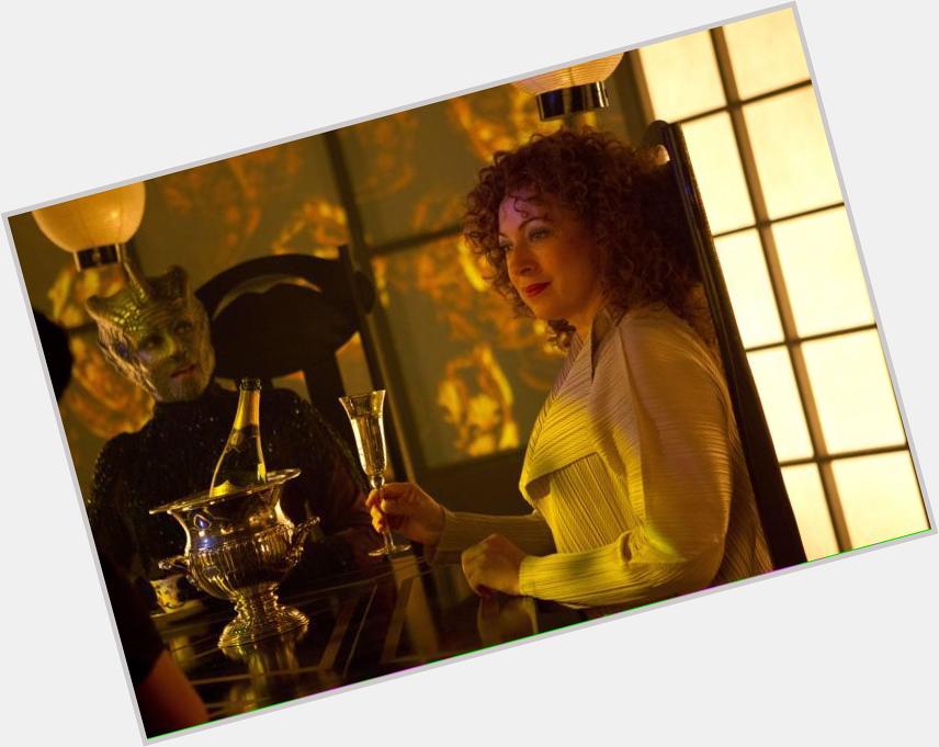 Happy Birthday sweetie to Alex Kingston. Champaign all round! 