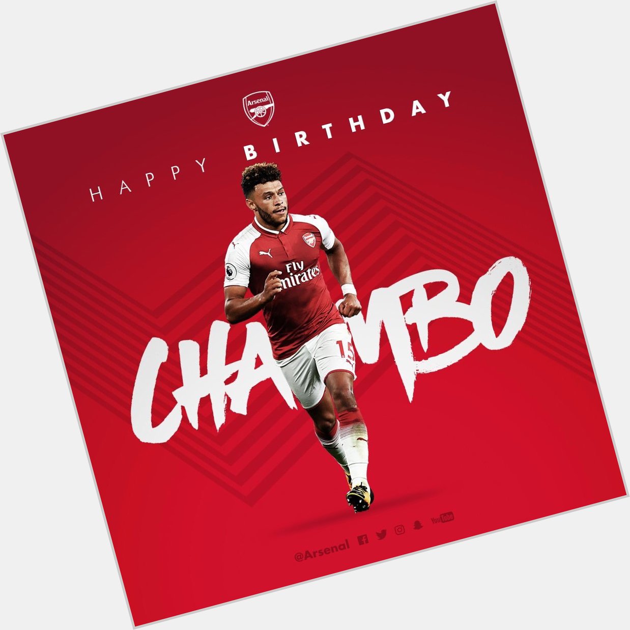   | Today we stop scouting Alex Oxlade-Chamberlain who turns 24 today!

Happy Birthday the Ox!  