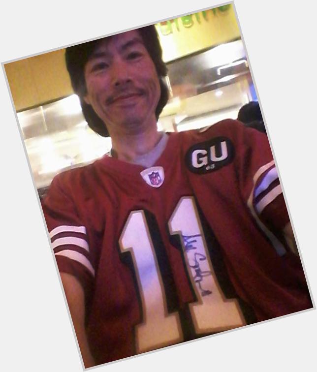 HAPPY BELATED BIRTHDAY ALEX SMITH!! I AM WEARING YOUR GAMEDAY JERSEY YOU GAVE ME!!! 