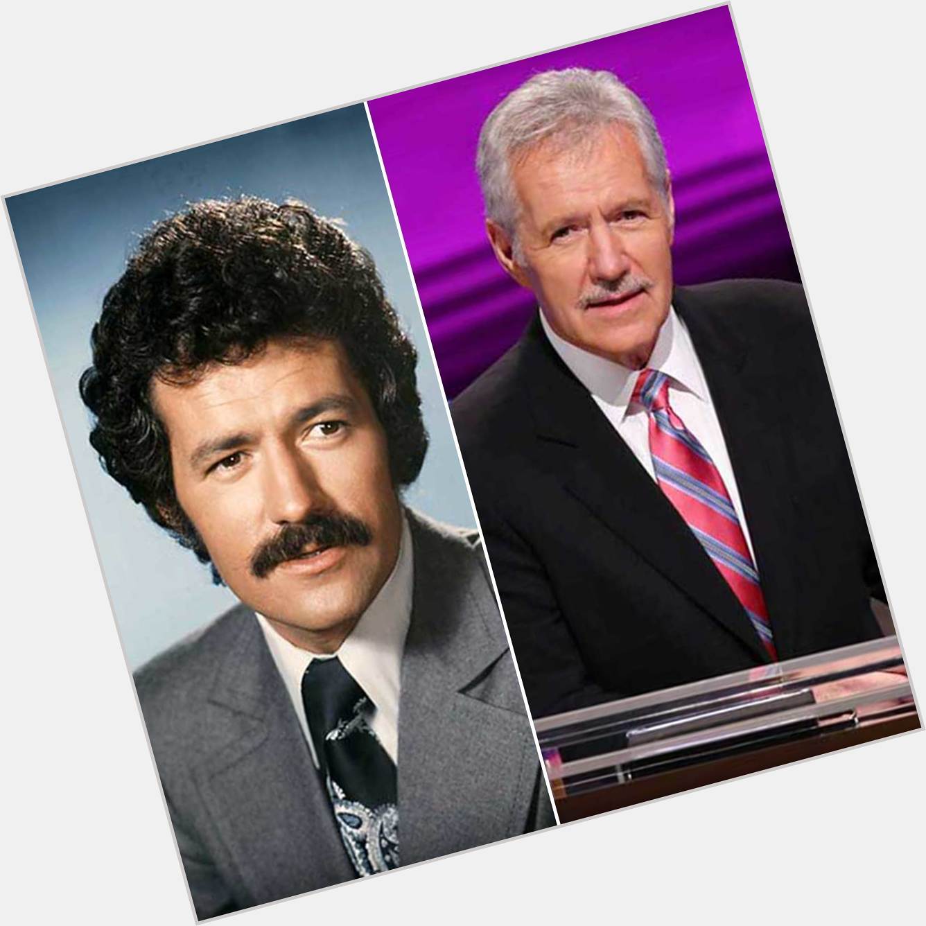 ABC7NY: Happy 75th birthday, Alex Trebek! See the evolution of the Jeopardy! host\s mustache: 