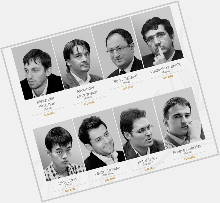 Happy 31st Birthday to World Alexander Grischuk! He is top-rated at the Petrosian Memorial which starts in 4 days. 