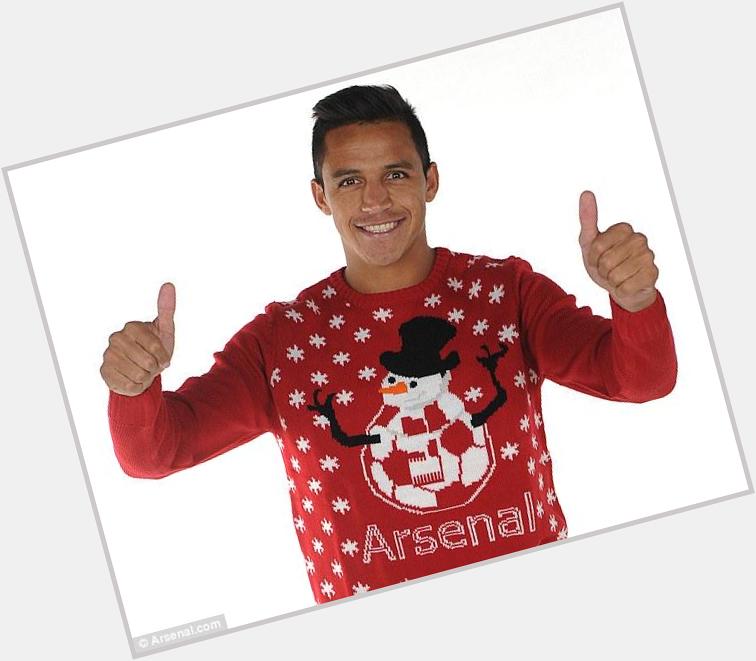 Any excuse to bring out the Christmas jumper picture. HAPPY BIRTHDAY to star Alexis Sanchez. 26 today. 