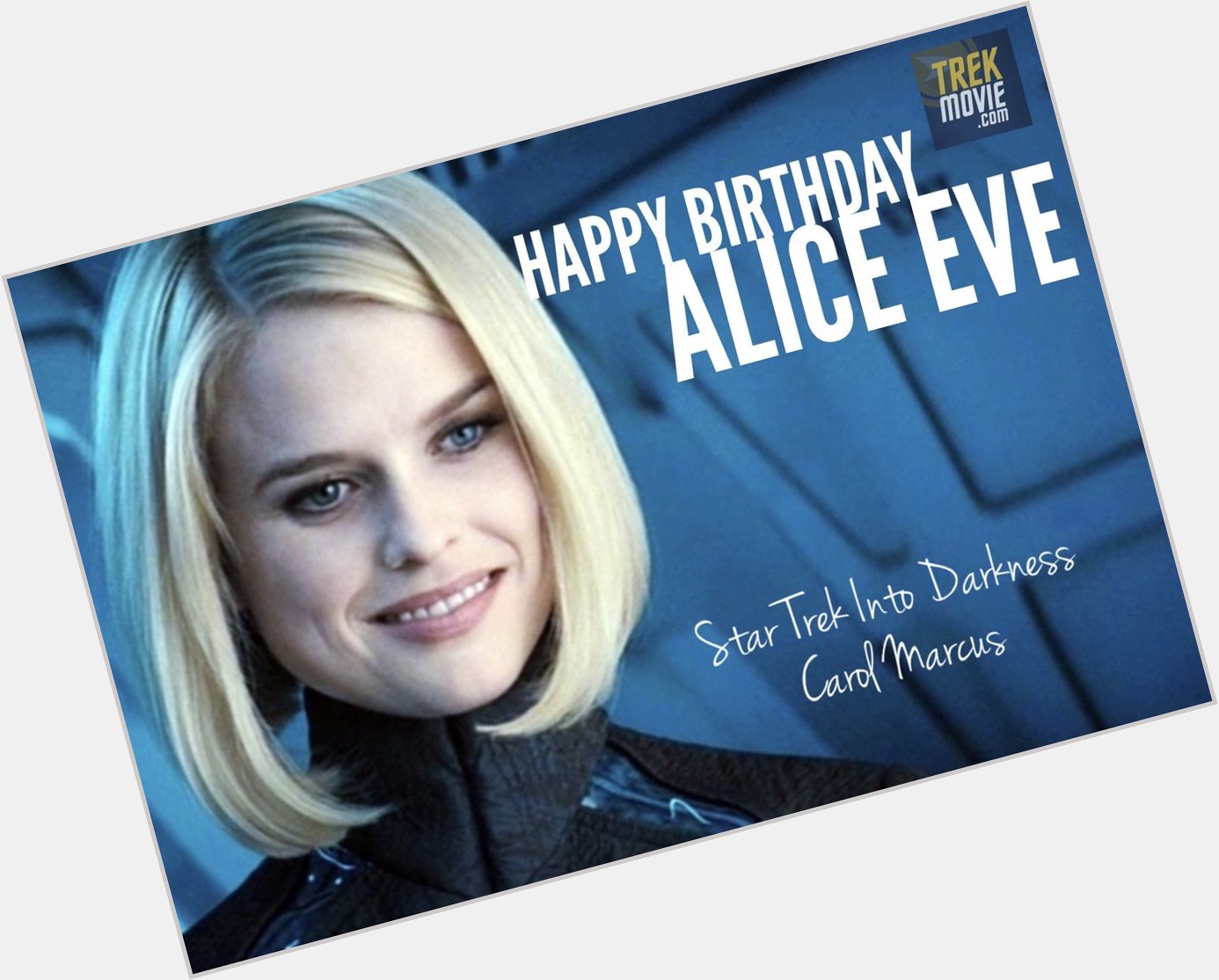Wishing Alice Eve a happy birthday today!  