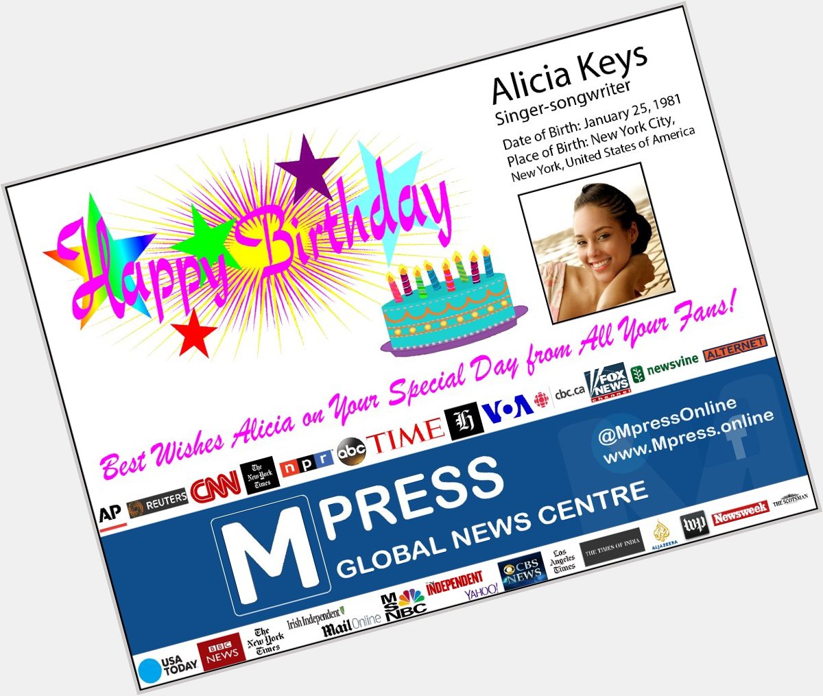 Happy Birthday Alicia Keys  