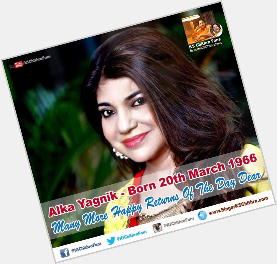 Indian Playback Singer Alka Yagnik Celebrating on her 49th Birthday Today. Happy B\day Mam!  