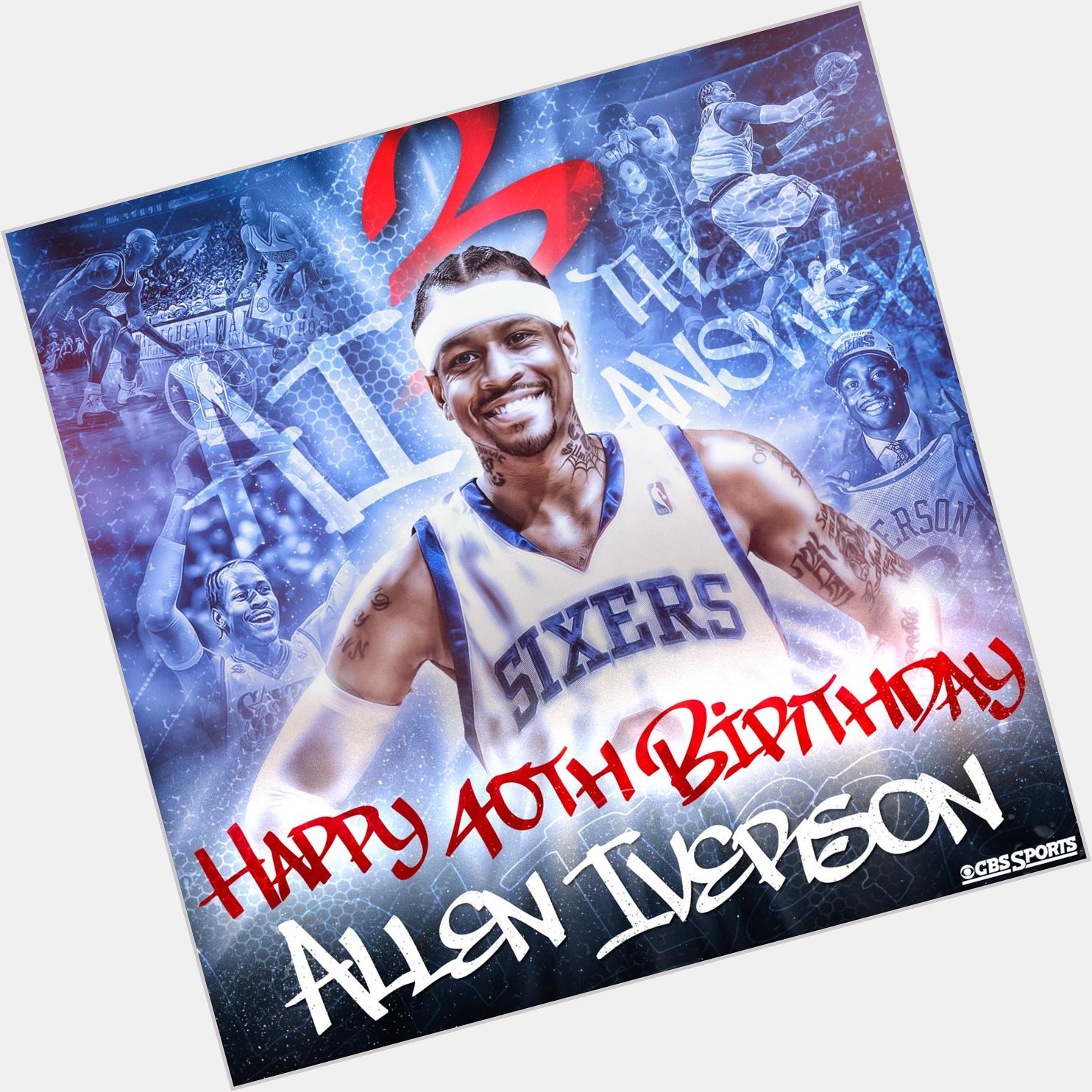 Allen Iverson and I are both 40! \" Happy 40th birthday to one of the most exciting NBAers, 