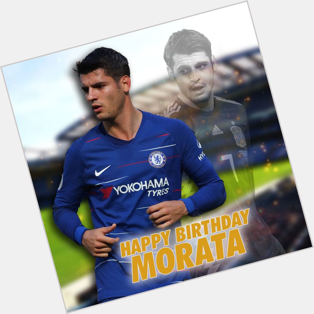 Happy Birthday to Chelsea\s Spanish striker, Álvaro Morata  