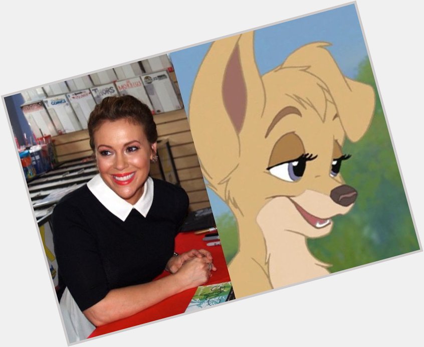 Happy 47th Birthday to Alyssa Milano! The voice of Angel in Lady and the Tramp II: Scamp\s Adventure. 