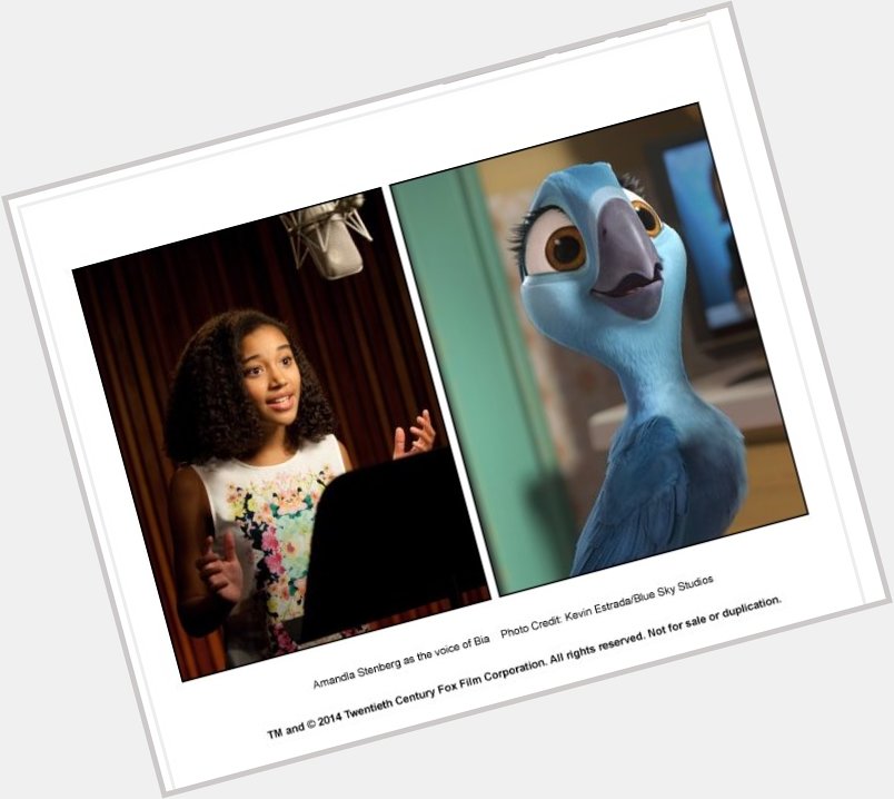 Happy 20th Birthday to Amandla Stenberg! The voice of Bia in Rio 2. 