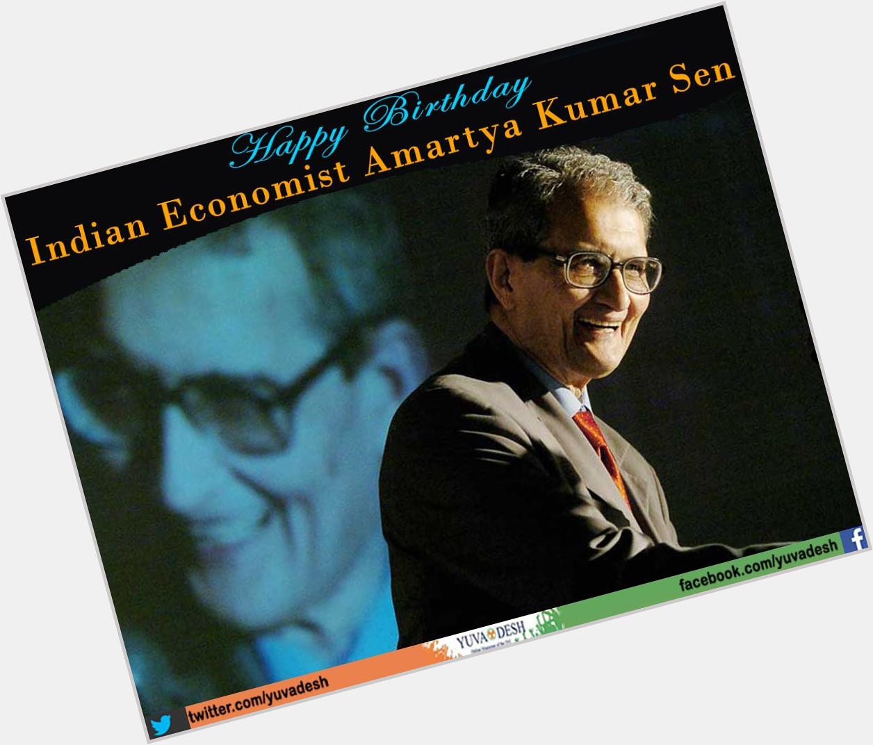 Wishing Bharat Ratna Indian economist Amartya Sen a very Happy Birthday. 