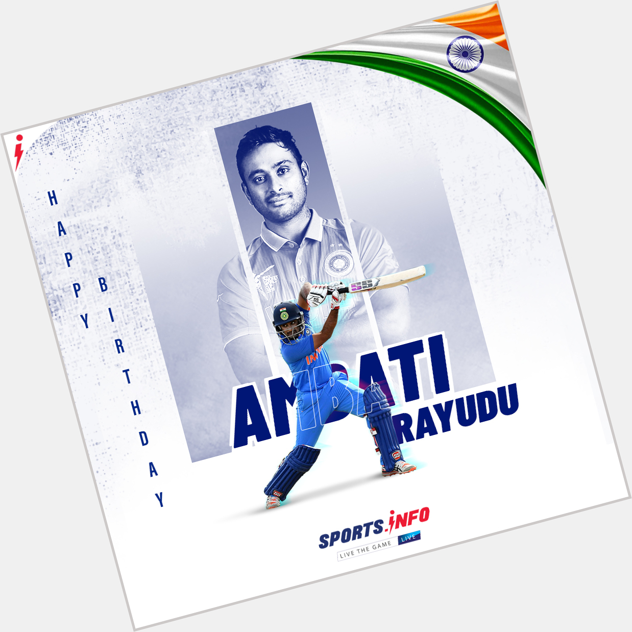 Happy birthday to India\s star player Ambati Rayudu.     