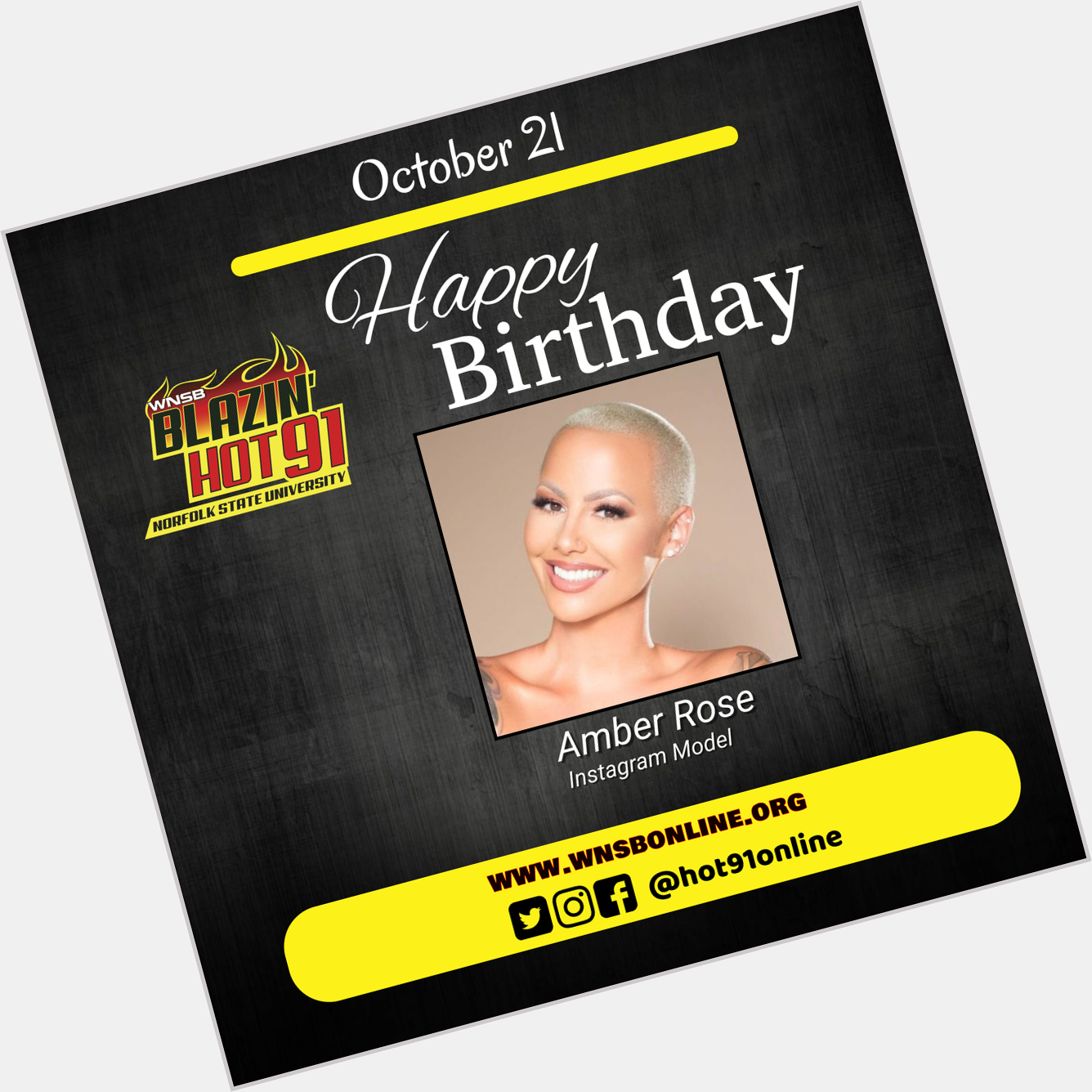 Happy Blazin\ Hot Birthday to Amber Rose   