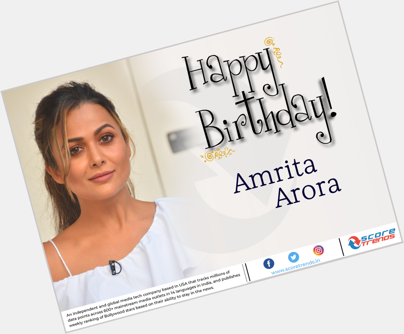 Score Trends wishes Amrita Arora a Happy Birthday!! 
