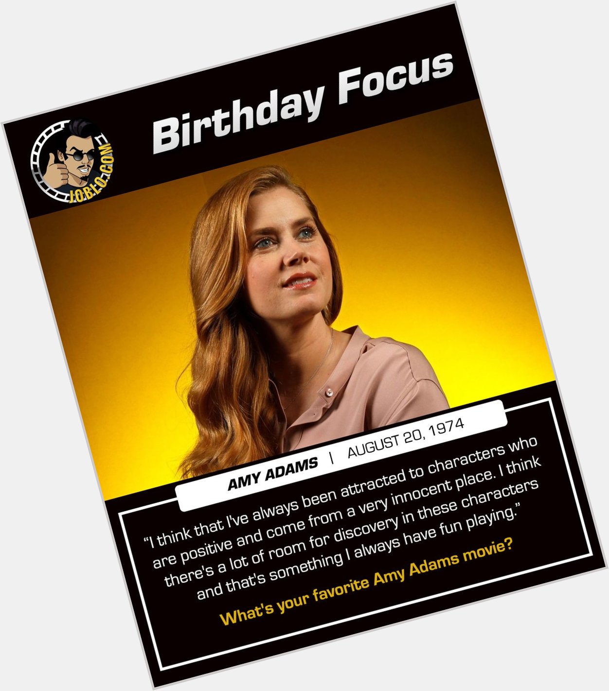 Happy 46th birthday to the talented, Amy Adams!

What do you think is her best on-screen performance? 