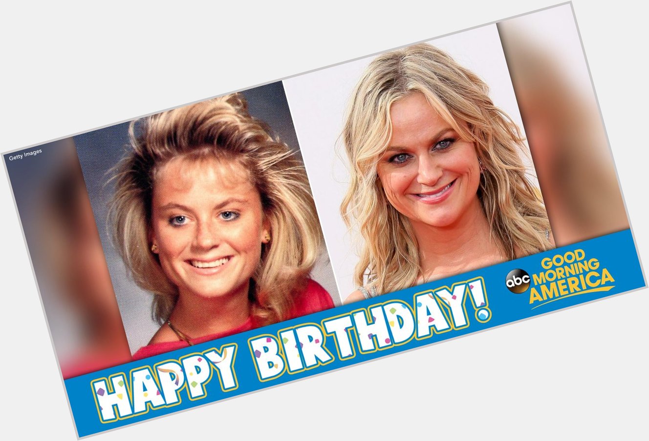 Happy Birthday to the always hilarious, and actress, Amy Poehler!  Look at that throwback photo! 