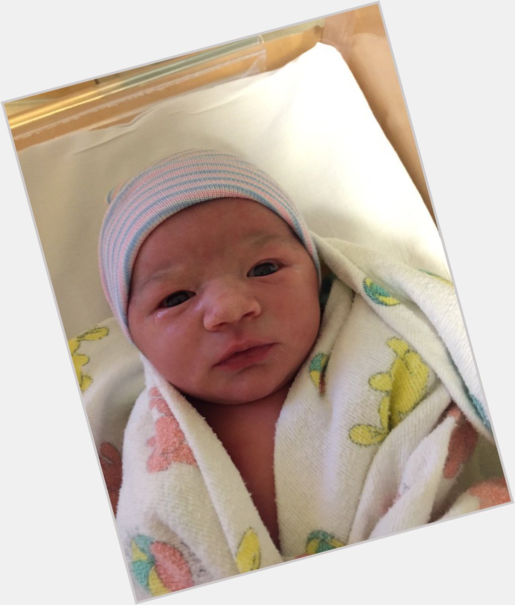 Harper Ana Alvarez has made her presence today weighing 8lbs 4oz and length of 19 1/2 Happy birthday Harper! 