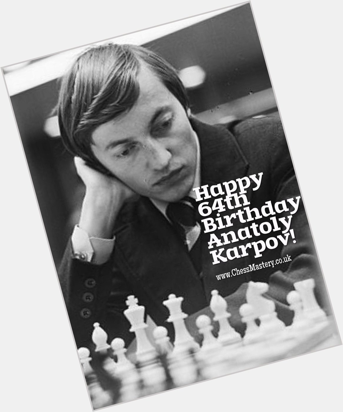 Happy 64th Birthday to the 12th World Champion, Anatoly Karpov!! 