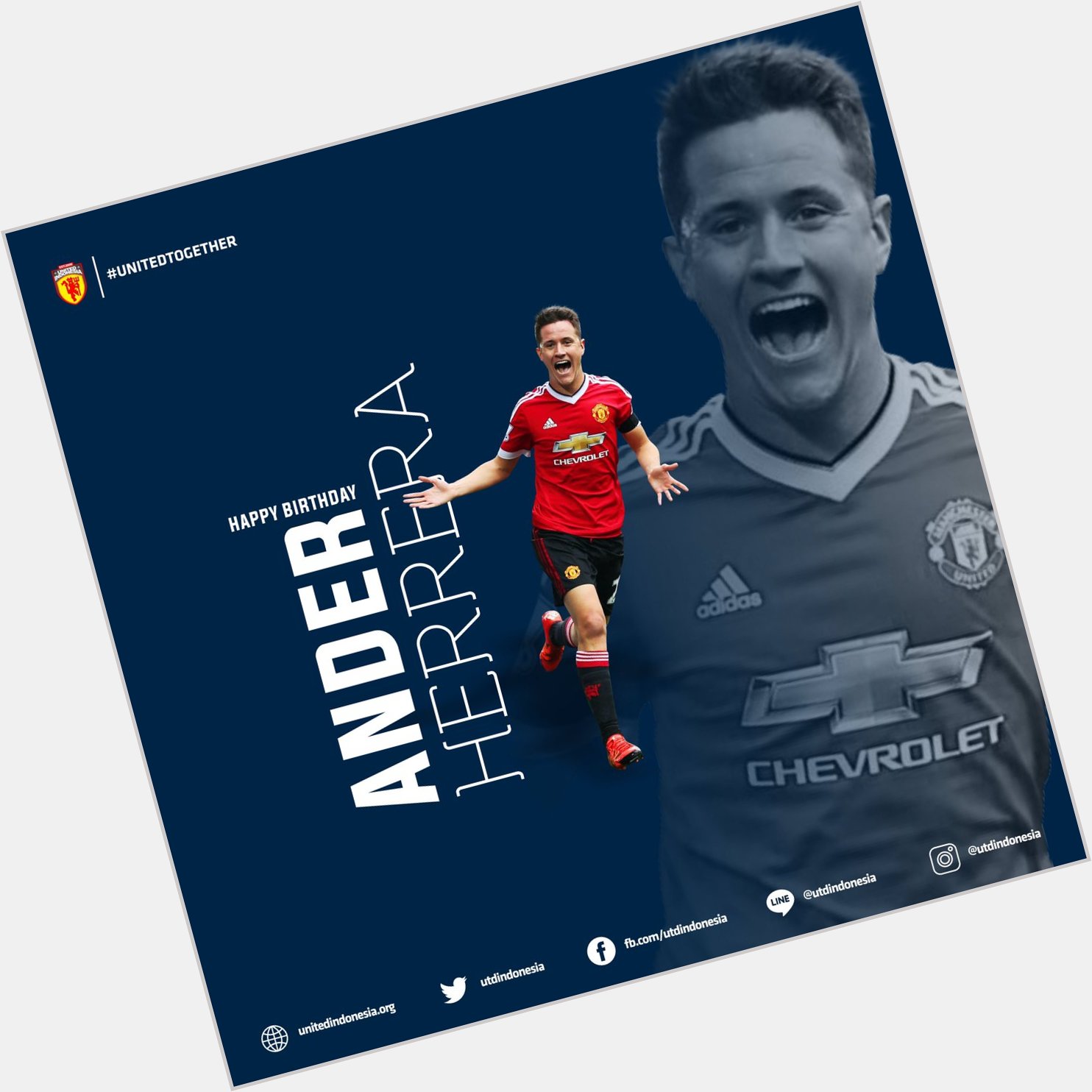 Happy birthday Ander Herrera. Wish you all the best from Indonesia
.  
