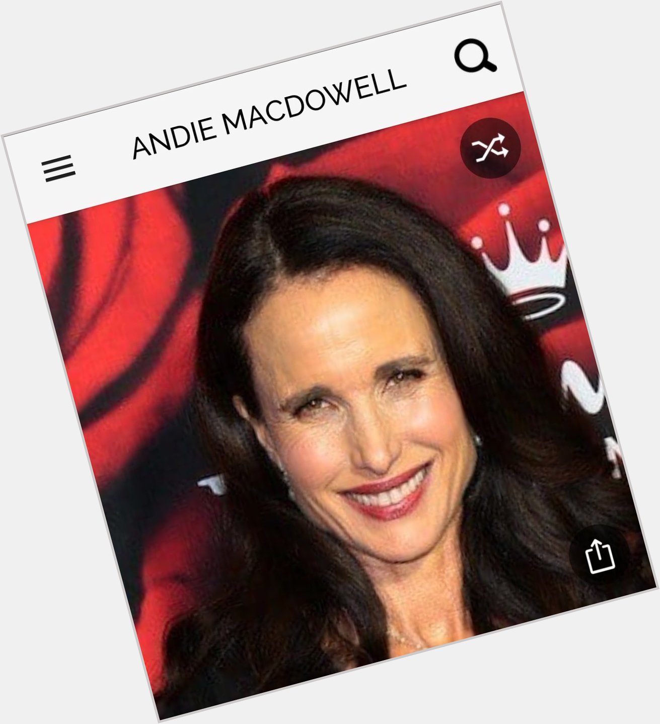 Happy Birthday to this great actress.  Happy Birthday to Andie Macdowell 
