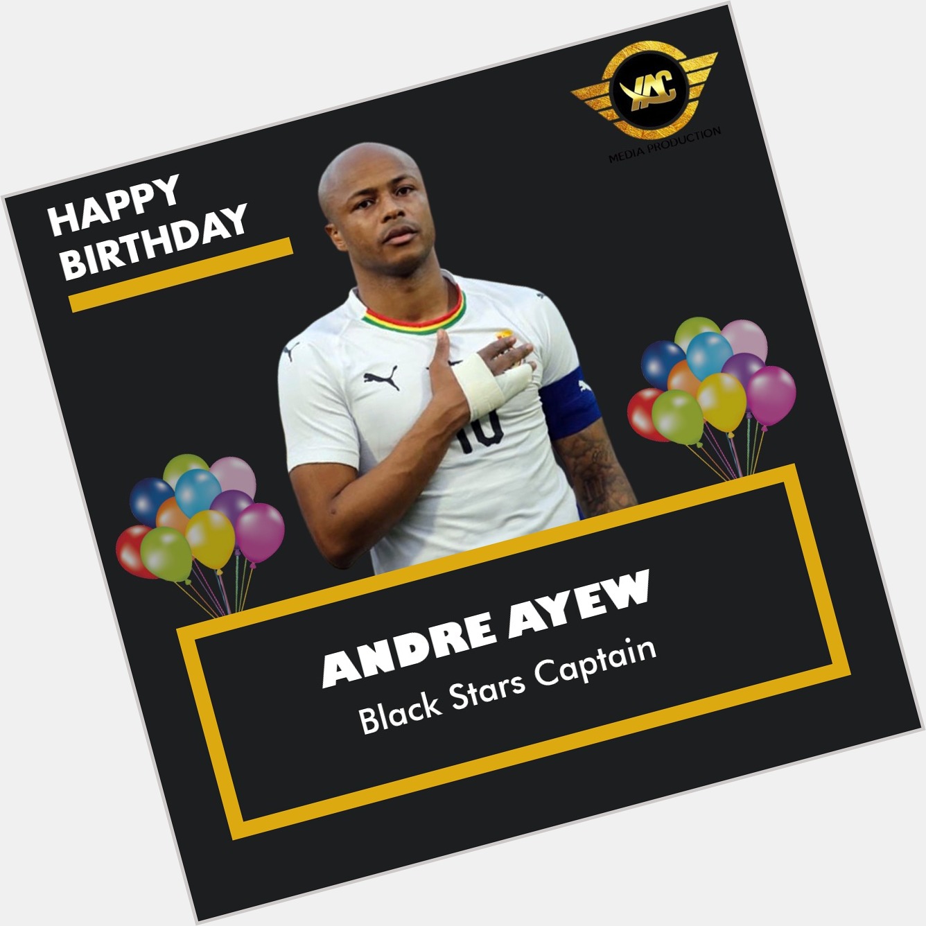 Happy Birthday to Swansea midfielder and Black Stars Captain Andre Ayew      