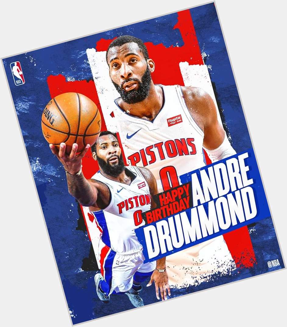Join us in wishing Andre Drummond of the Detroit Pistons a HAPPY 26th BIRTHDAY 