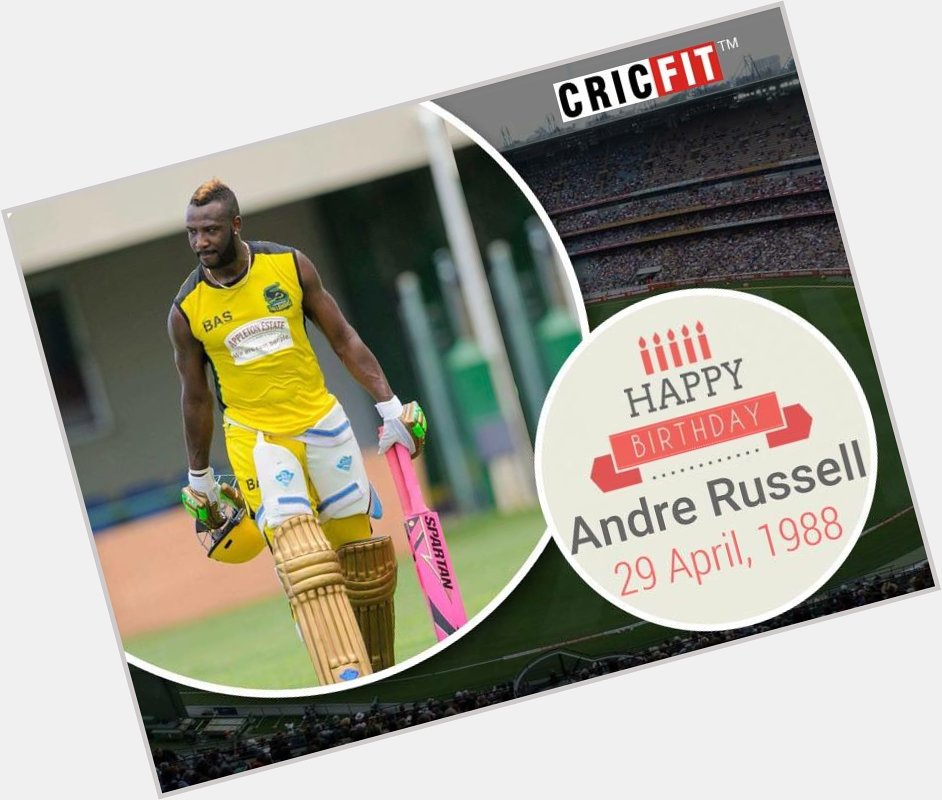Cricfit Wishes Andre Russell a Very Happy Birthday! 