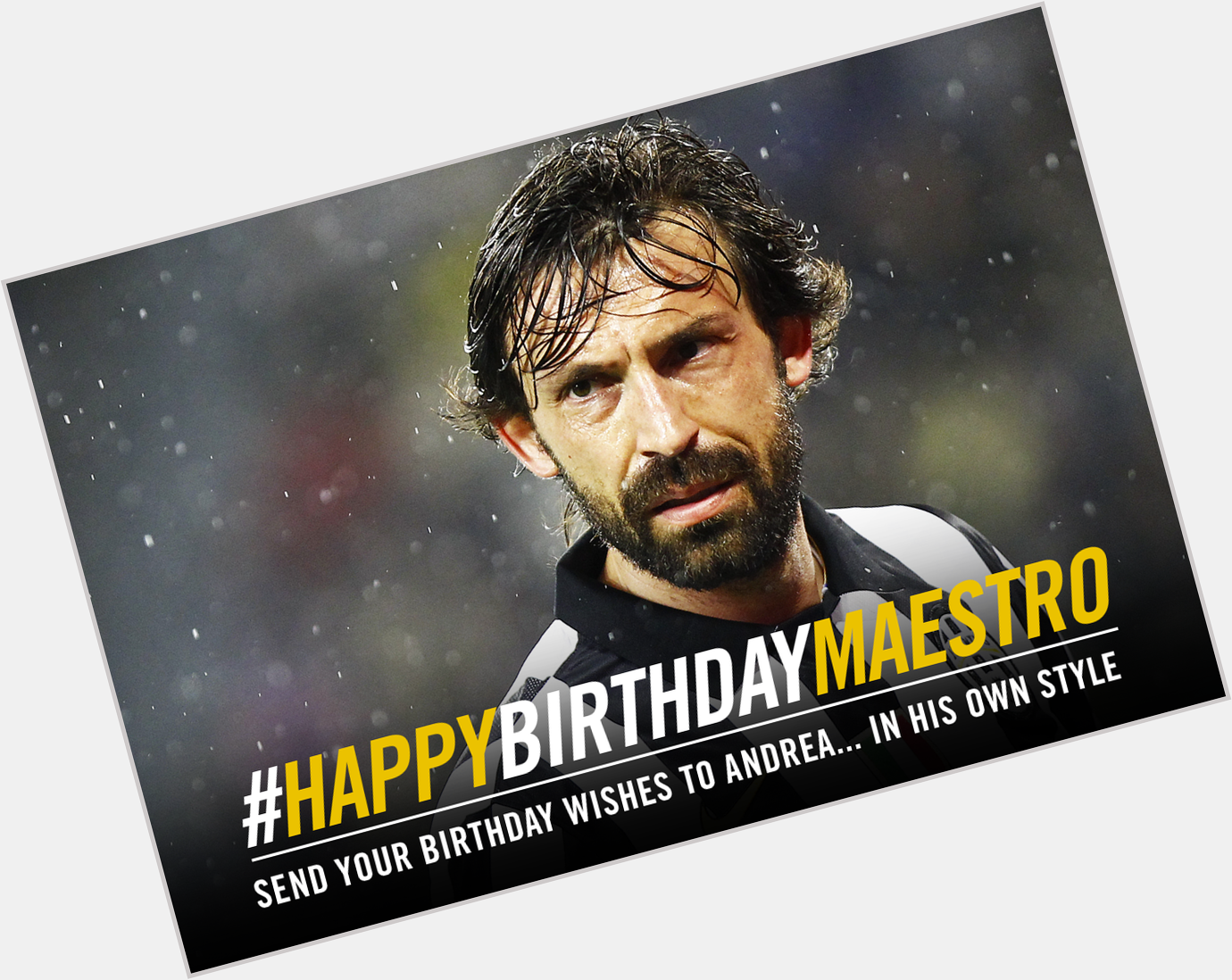 Wish Andrea Pirlo a happy birthday by sending us your best not impressed faces!  