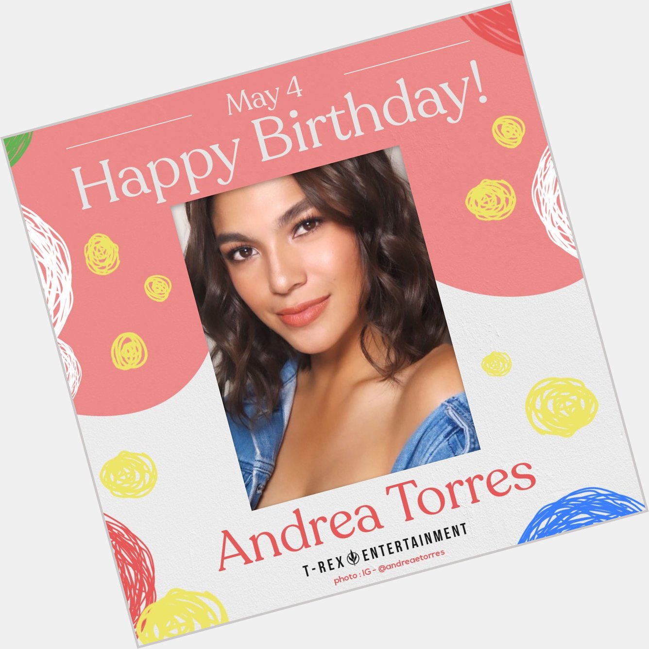 Happy 30th birthday, Andrea Torres! <3

Trivia: Her full name is Andrea Elizabeth Eugenio Torres. 