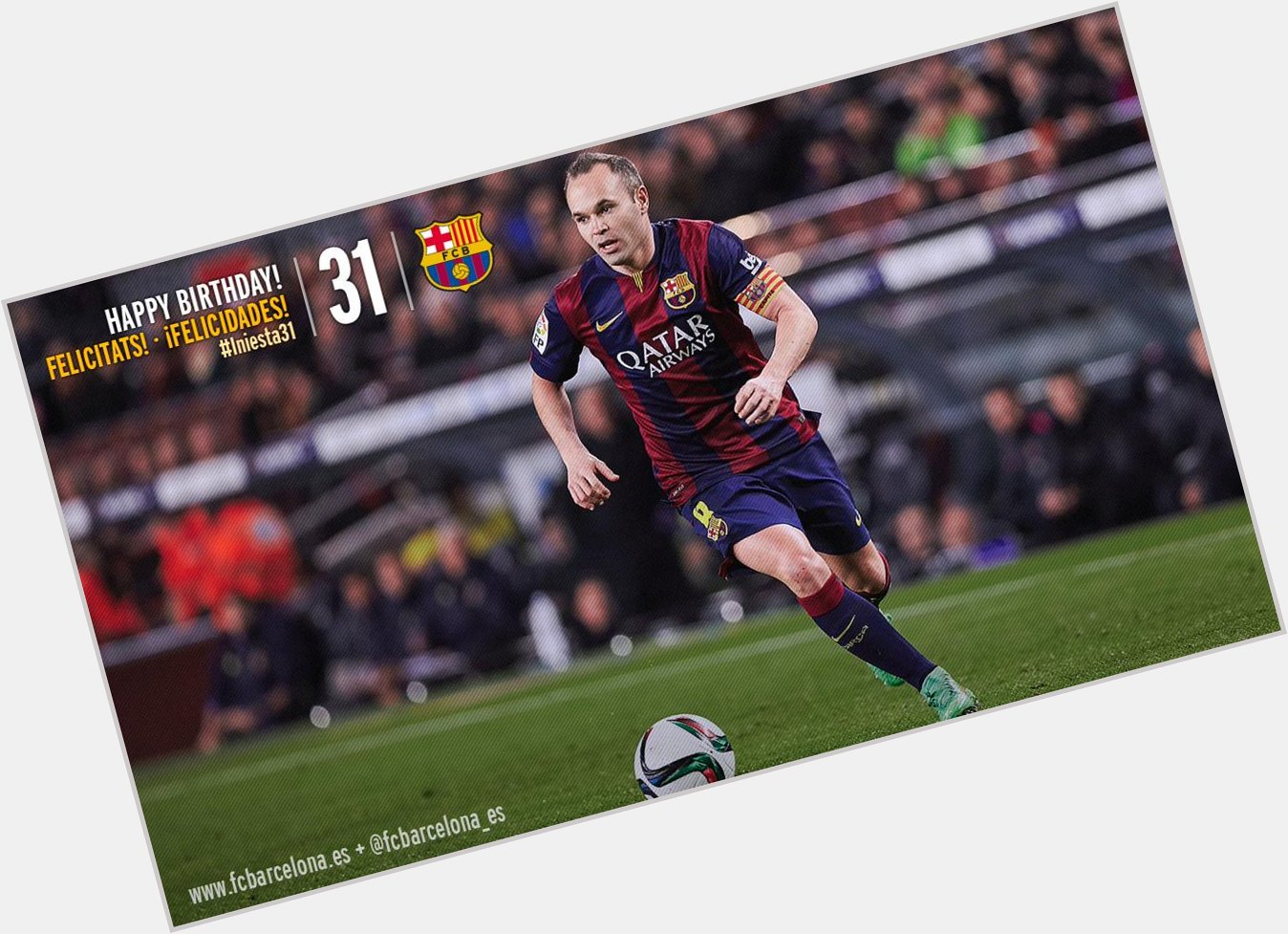 Happy birthday to Andres Iniesta,,
All the best on you   