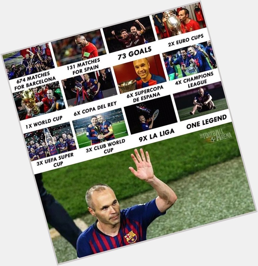 Happy birthday to the Legend of Barça, the pride of Barça \Andrés Iniesta\.   