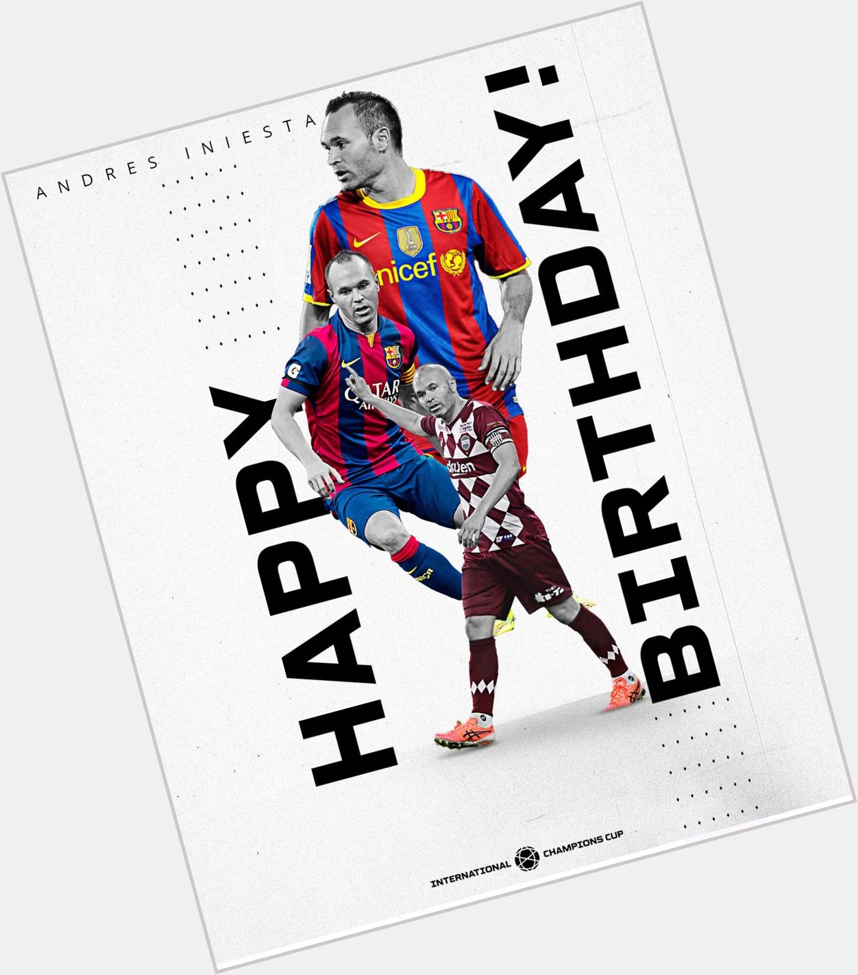 Happy 37th birthday to the midfielder Andrés Iniesta 