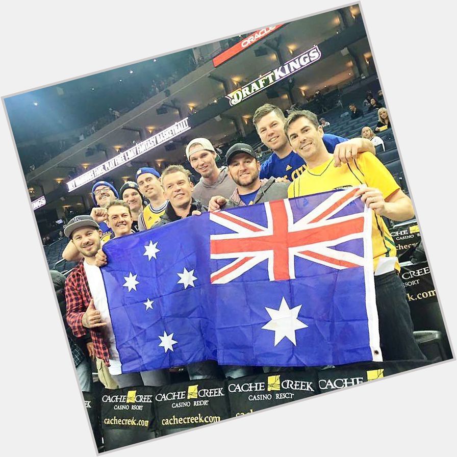 Big group from Melbourne here to wish Andrew Bogut a Happy Birthday!       