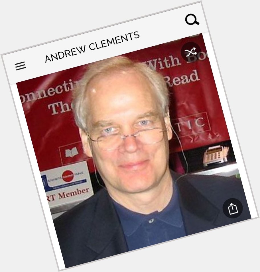 Happy birthday to this great children\s author.  Happy birthday to Andrew Clements 