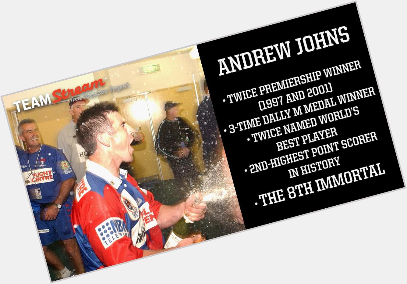 Happy 41st birthday to and legend Andrew Johns 