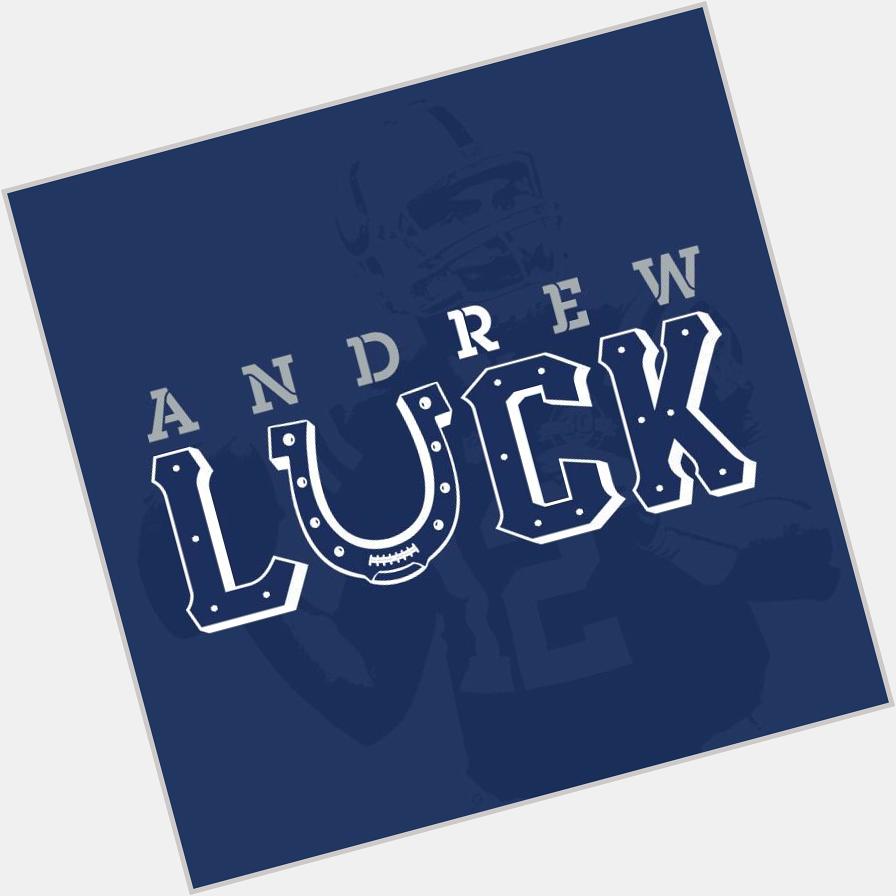 A custom logo & a Happy Birthday to Indianapolis star Andrew Luck! Expecting another big year from the beard. 