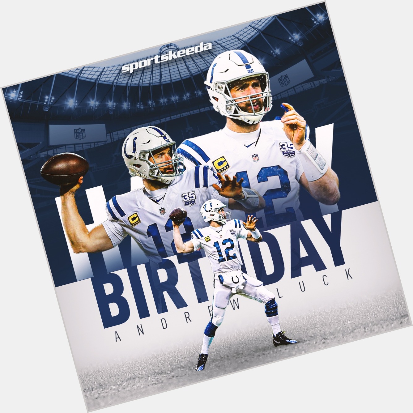 Happy 33rd Birthday to former Indianapolis Colts QB Andrew Luck.  4X Pro Bowl Selections  