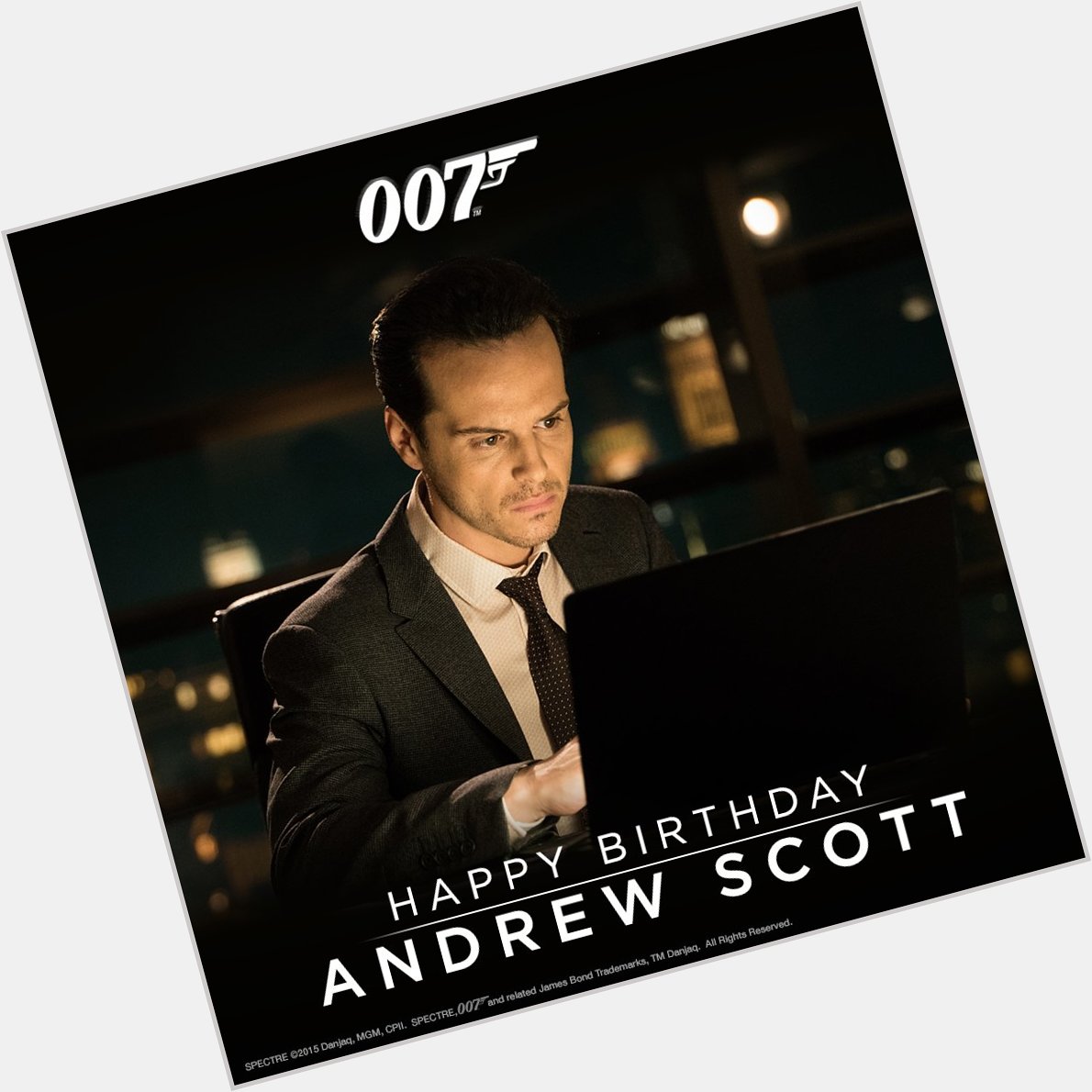 Happy birthday to Andrew Scott, who plays SPECTRE s Max Denbigh. 