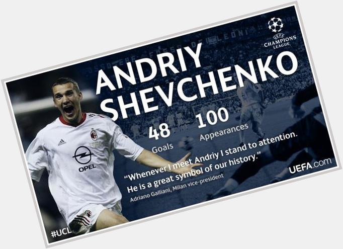 To wish 2003 winner Andriy Shevchenko happy birthday! The legend struck 48 times in 100 UCL games! 