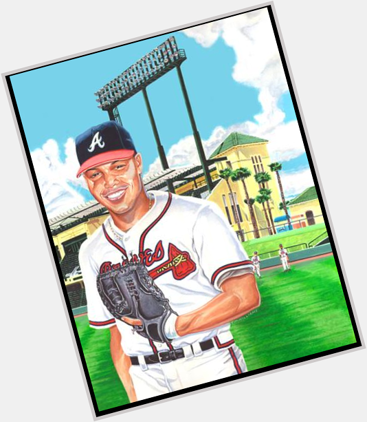 Happy Birthday to former player Andruw Jones. Team hired me to do this portrait for Spring Training guide. 