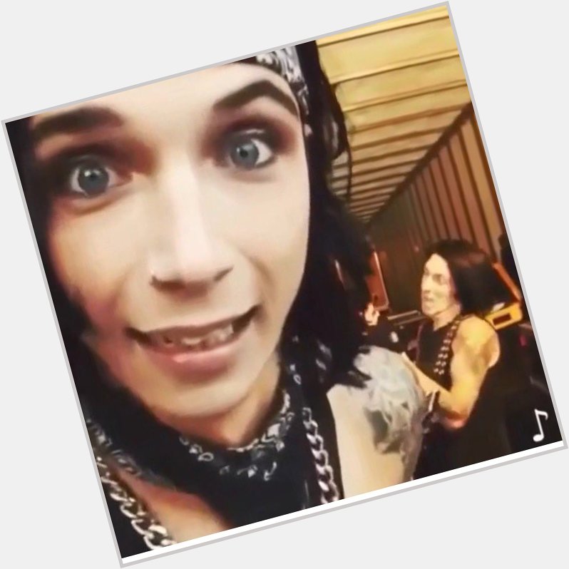 Happy birthday Andy biersack you are so beautiful thank you for what you do with music happy 25th birthday 