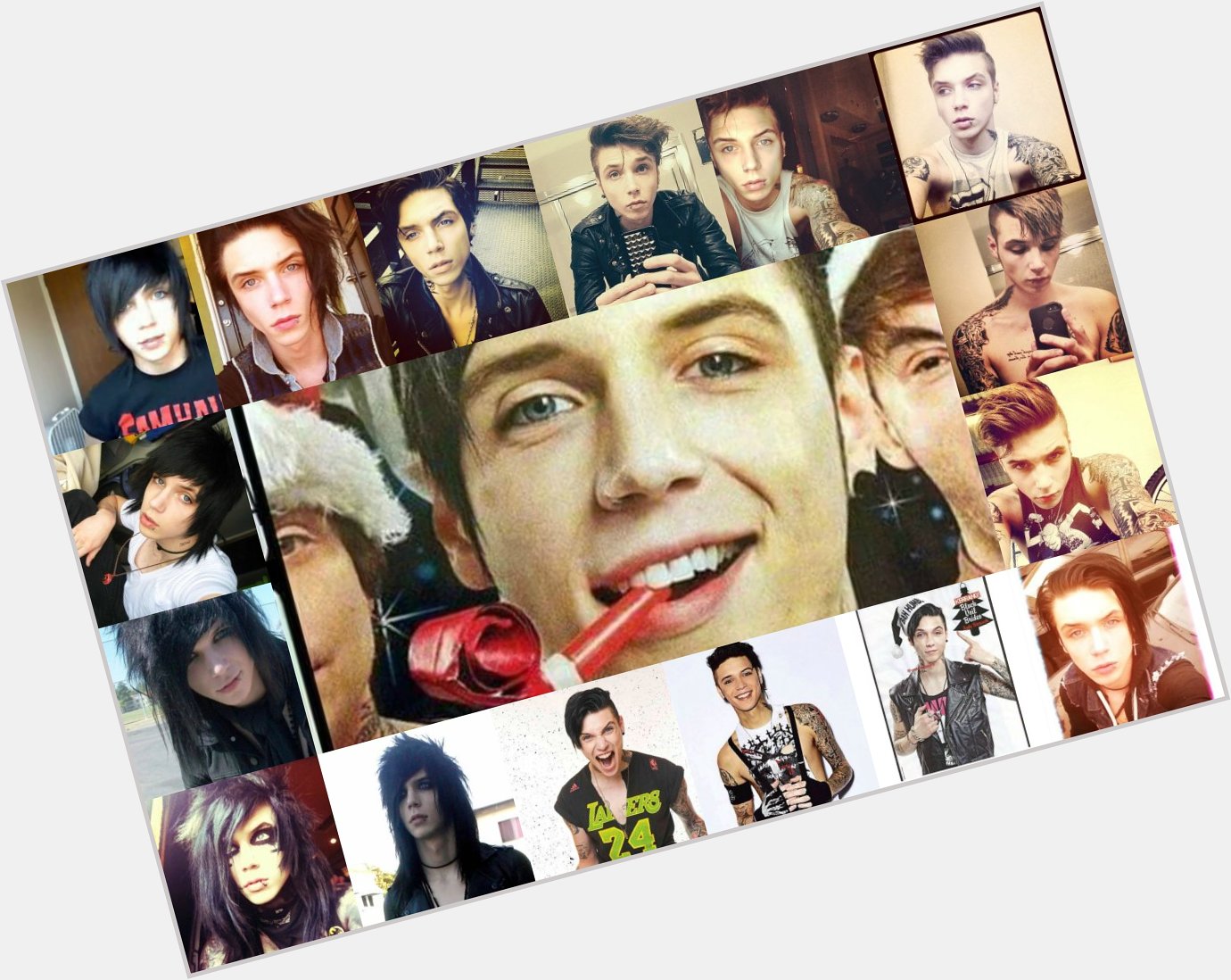 Happy birthday Andy Biersack Made this collage last year Still in love BVB XD 
