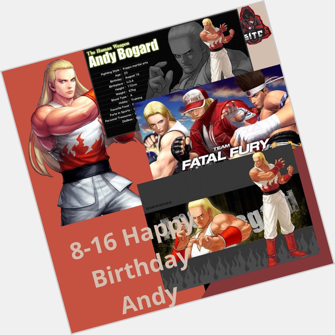 8-16 Happy Birthday to the fighting master Andy Bogard 