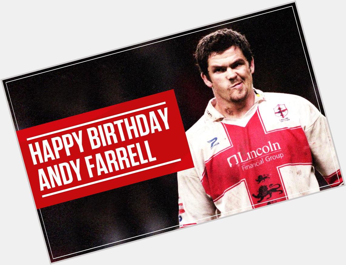 A Wigan Warriors legend and current England Union backs coach, it\s a very happy 40th birthday to Andy Farrell... 