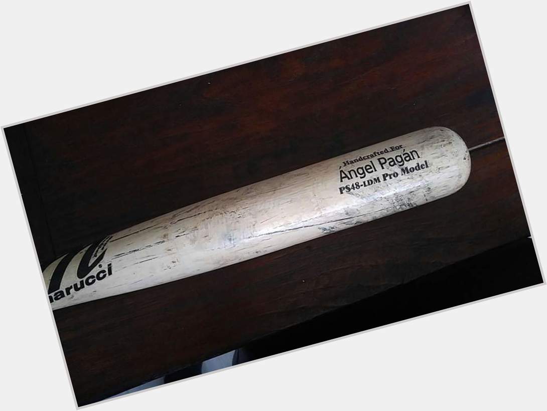 Happy Birthday to one of my favorite Former Met players, Angel Pagan. Here is a game used bat I own from him 