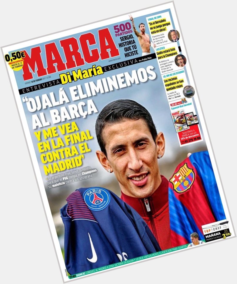 Happy birthday to Angel Di Maria. 52 today! 
