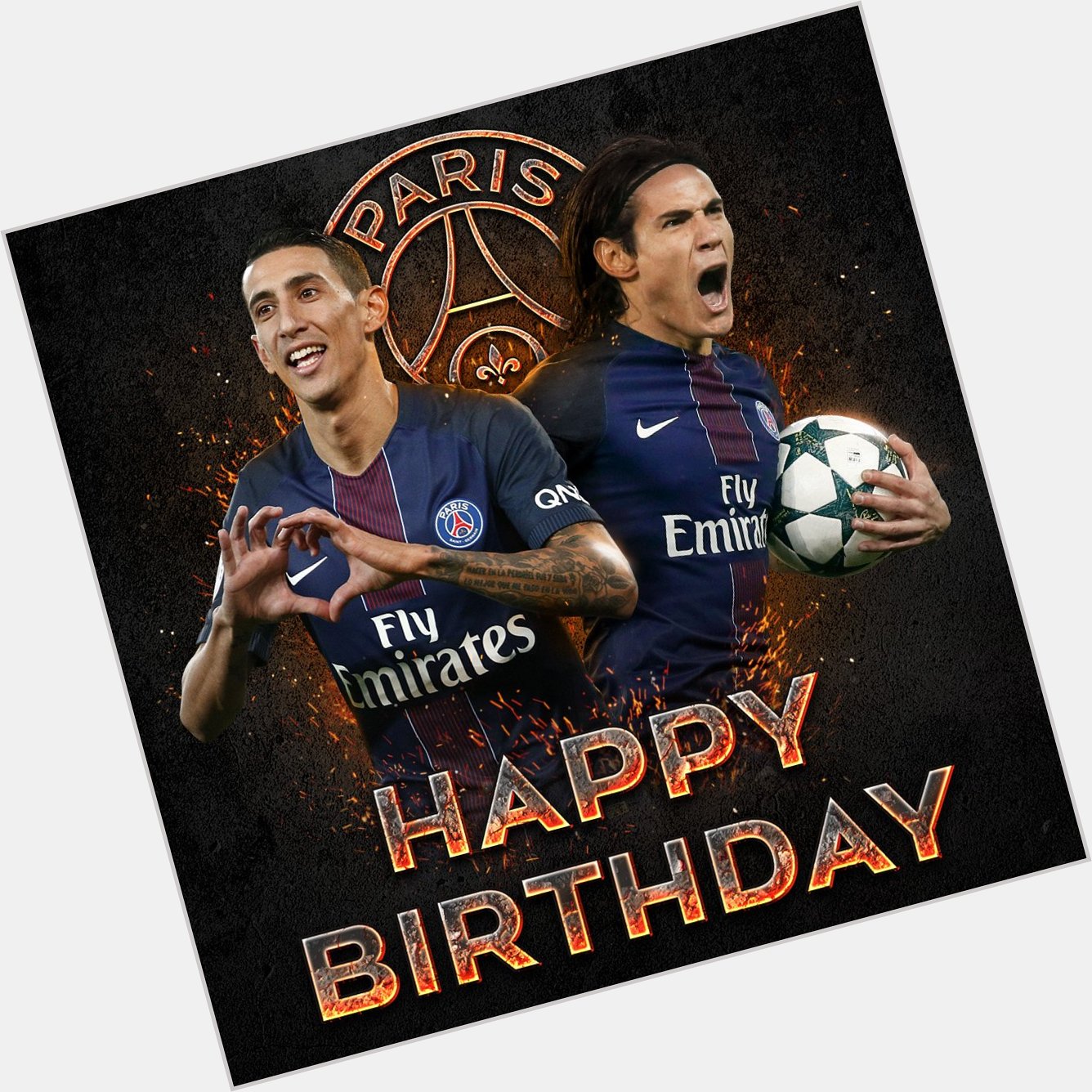 PSG wish a very happy birthday to who turns 30, and Angel Di Maria, who turns 29 today!  