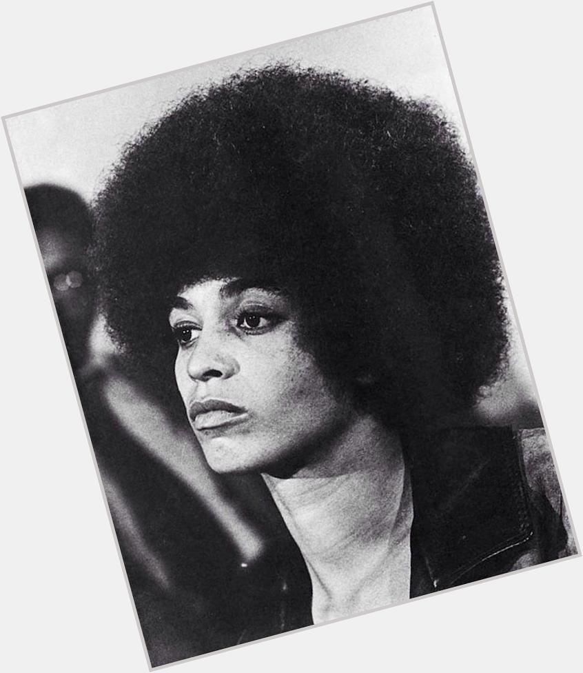 Happy Birthday to one of the greats, Angela Davis! Trying to get my fro and \tude on her level. 