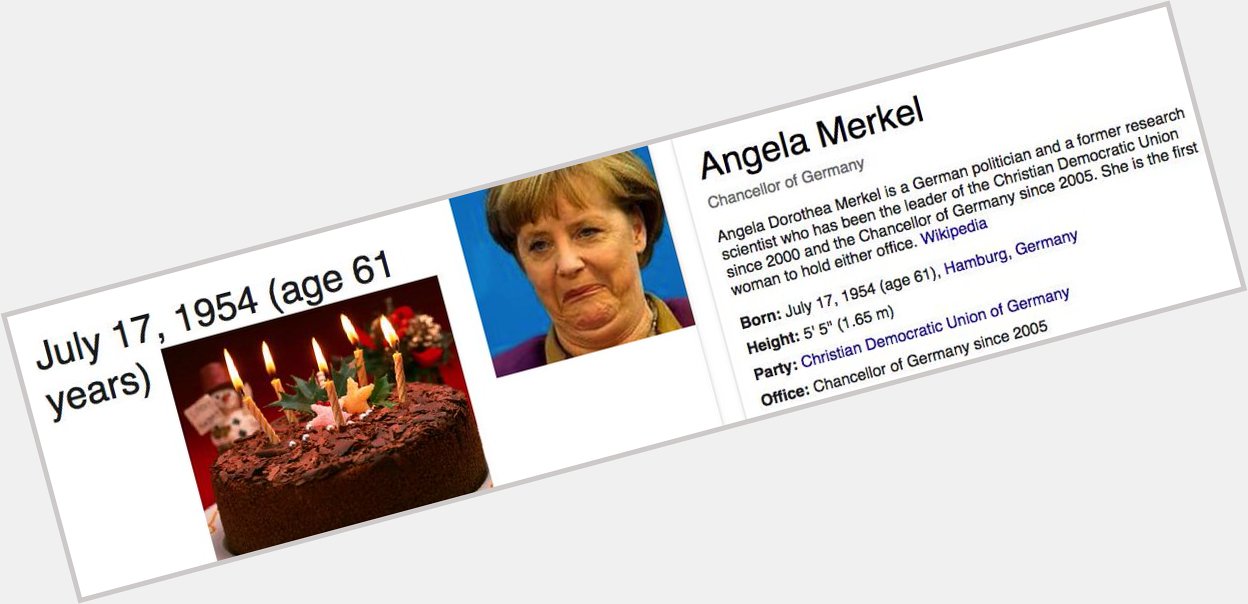 Angela Merkel, Happy Birthday         