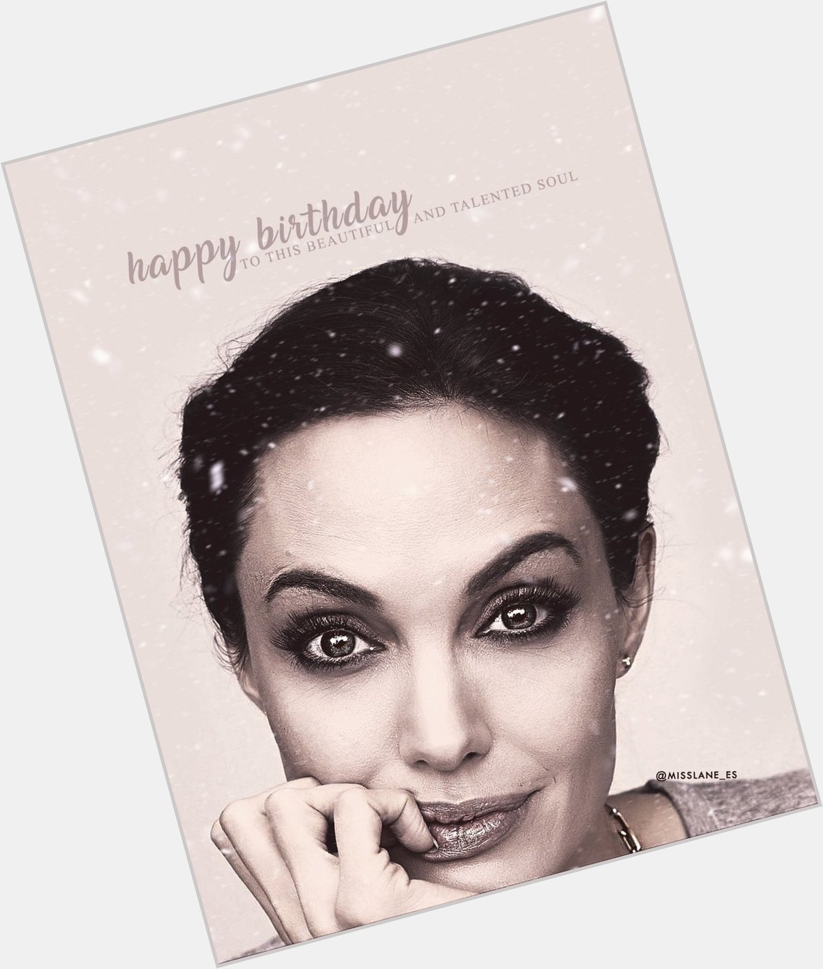 Happy birthday to Angelina Jolie 
Talented and beautiful human being   